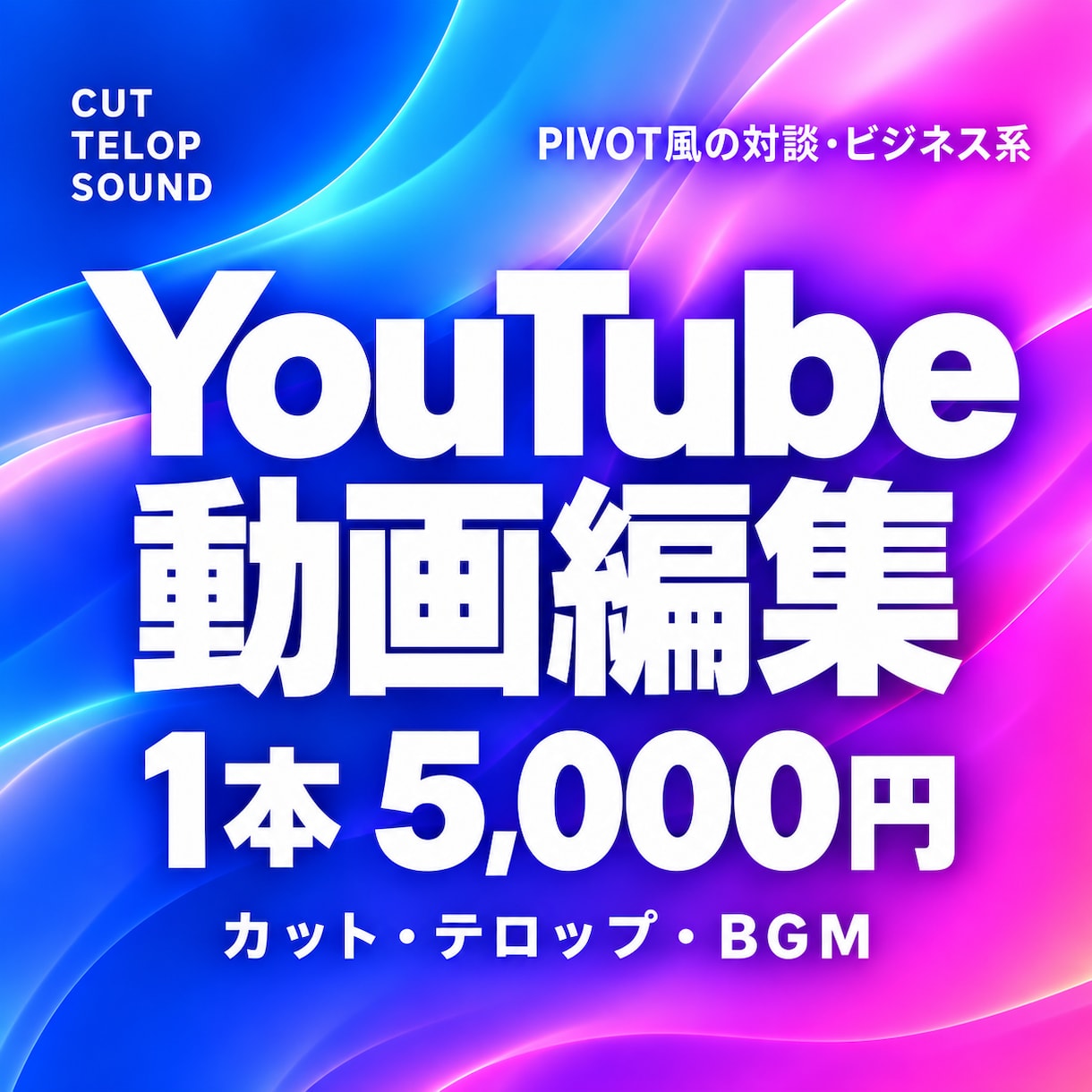 PIVOT風YouTube動画を編集します 1本5,000円｜対談・ビジネス動画を見やすく イメージ1