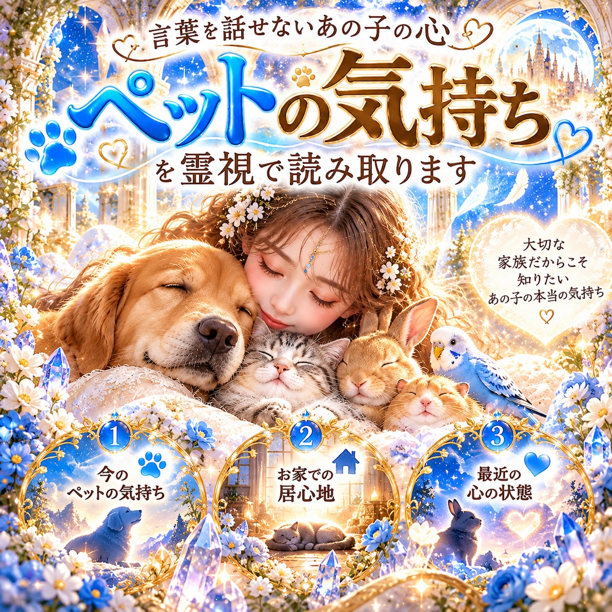 大切なペットの「今の気持ち」丁寧に読み取ります 大切なその子の心を知るための小さなきっかけを イメージ1