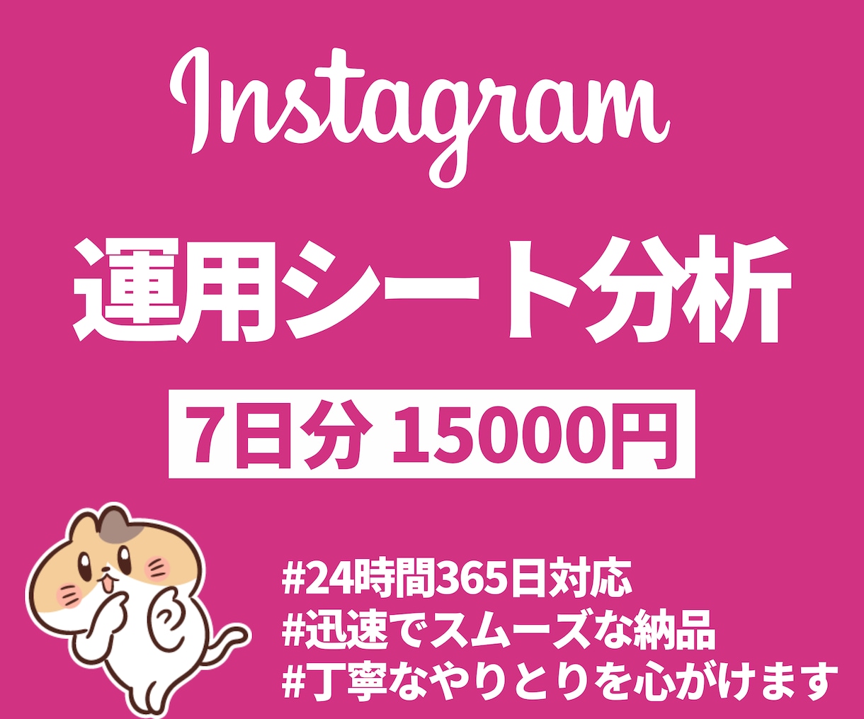 運用シート所有者限定でアカウント分析サポートします 運用シートを最大限活かしてインスタアカウントを更に成長！ イメージ1
