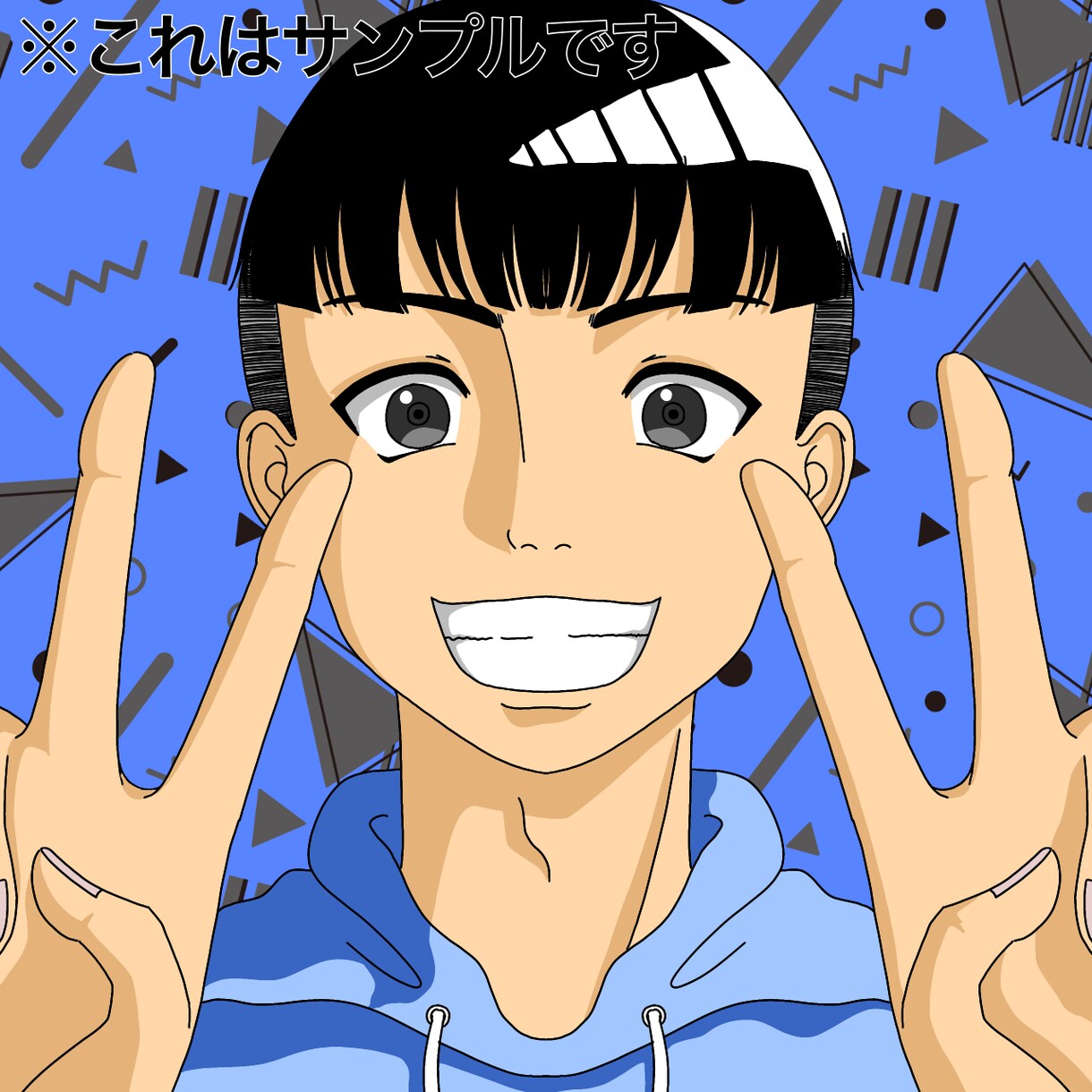 オリジナルのアイコンを作成します 顔写真などをもとにしてアイコンを作成させていただきます。 イメージ1