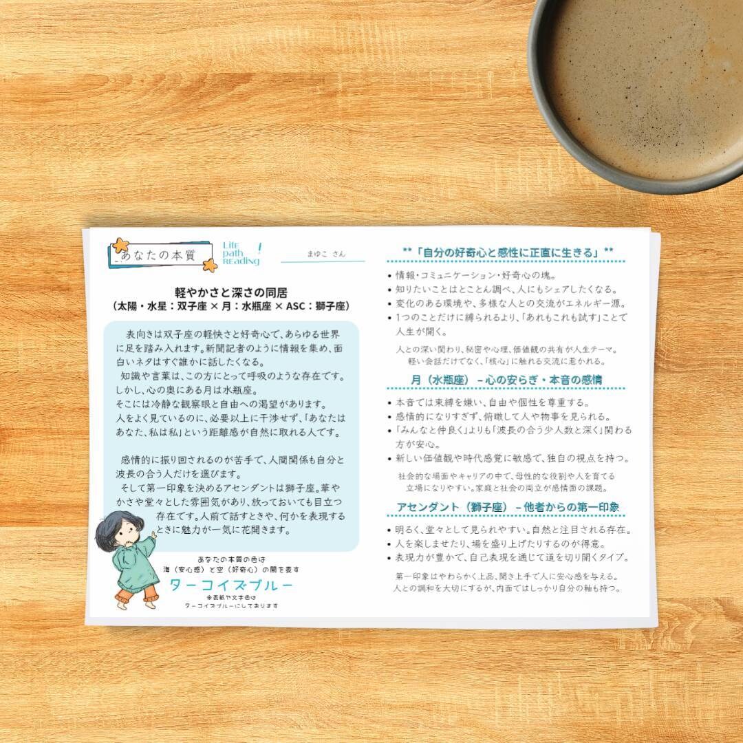 星読み・数秘・オラクルであなただけの鑑定書作ります ☆先着30名様限定価格☆　生年月日から読み解くあなたの鑑定書 イメージ3