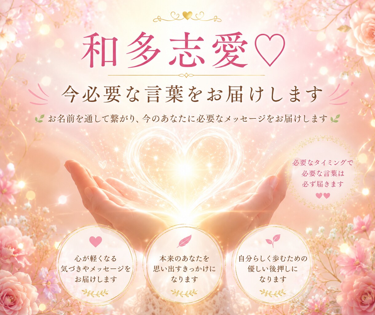 和多志愛♡今必要な言葉をお届けします お名前から今必要な言葉を届けます イメージ1