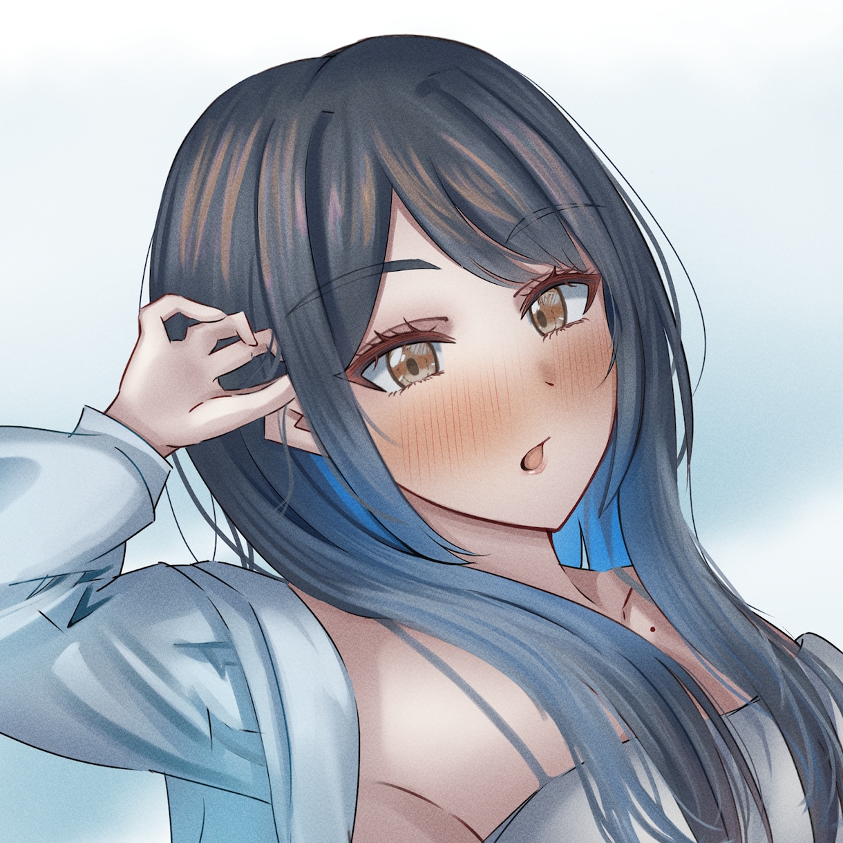 SNSアイコン・一枚絵・立ち絵を制作いたします リッチな美少女イラストが得意です！ イメージ3