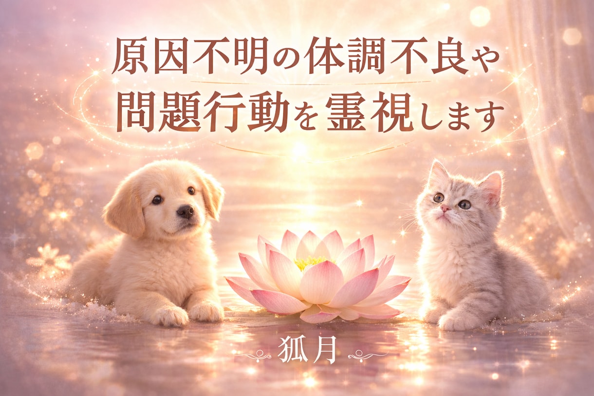ペットの原因不明の病気や問題行動の原因を霊視します ペットの幸福と健康長寿の加持祈祷も承ります イメージ1