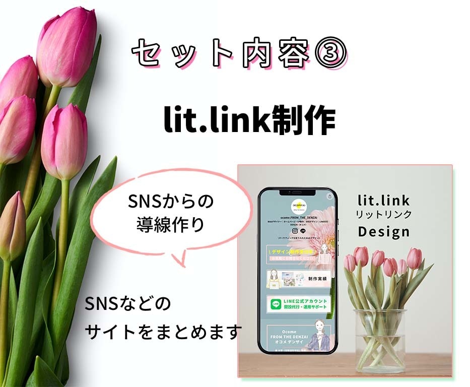 HP/LINE/litlinkまとめて制します Webマーケティングに必要な３点をまとめて制作します！開業 イメージ4