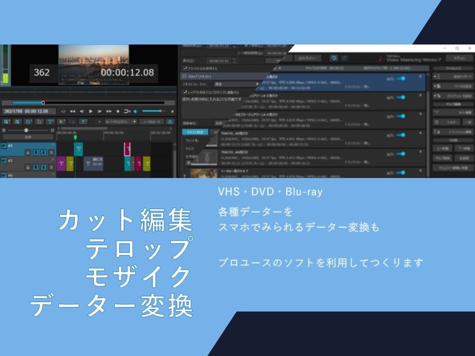 VHS.DVDをPCスマホで見れるデーターにします 捨てる前に！撮りためた思い出の確認しませんか？ イメージ3