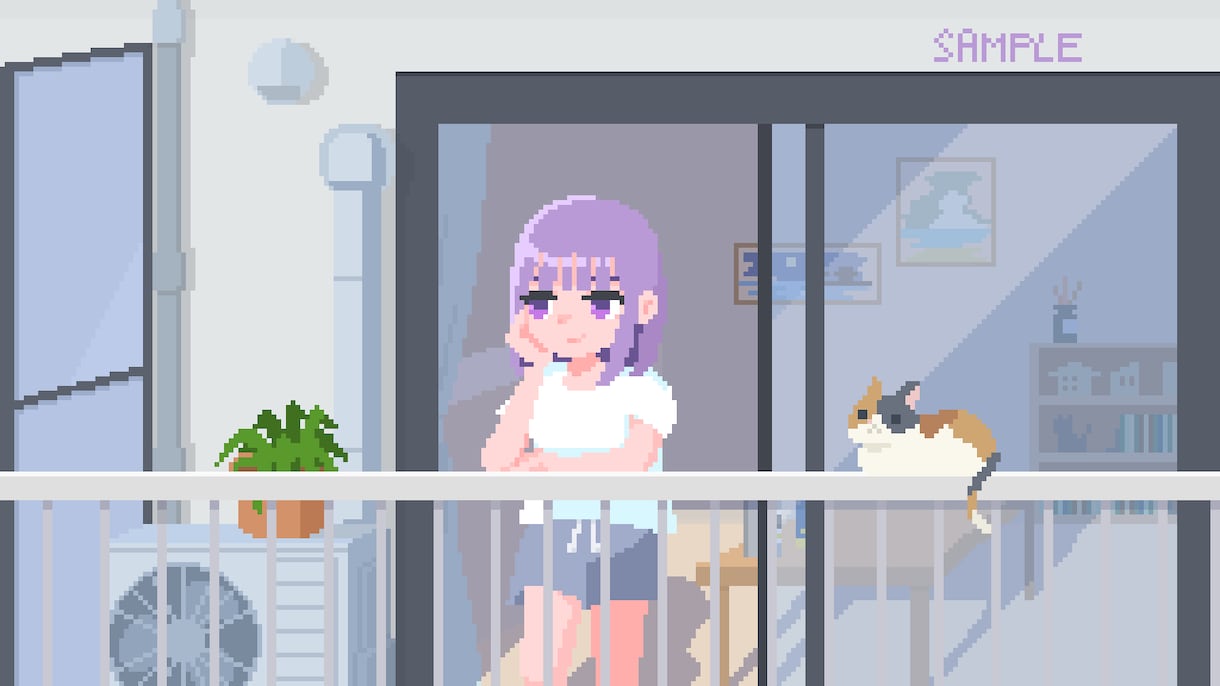 ドット絵アニメをMVや配信待機画面用に作ります 動くドット絵ループGIFで印象に残るMV・待機画面に！ イメージ9