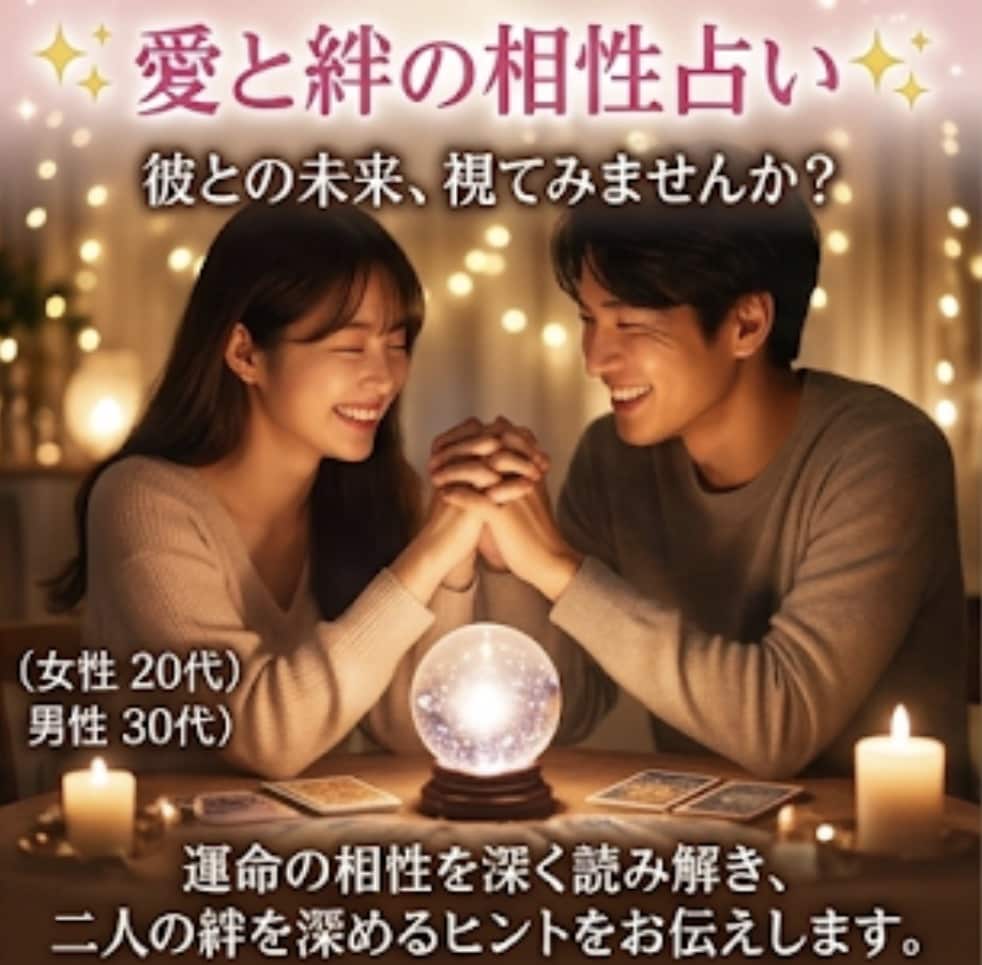 気になる人間関係、しっかりと占います 相性鑑定•アドバイス、占い以外の相談もお受けいたします！ イメージ3