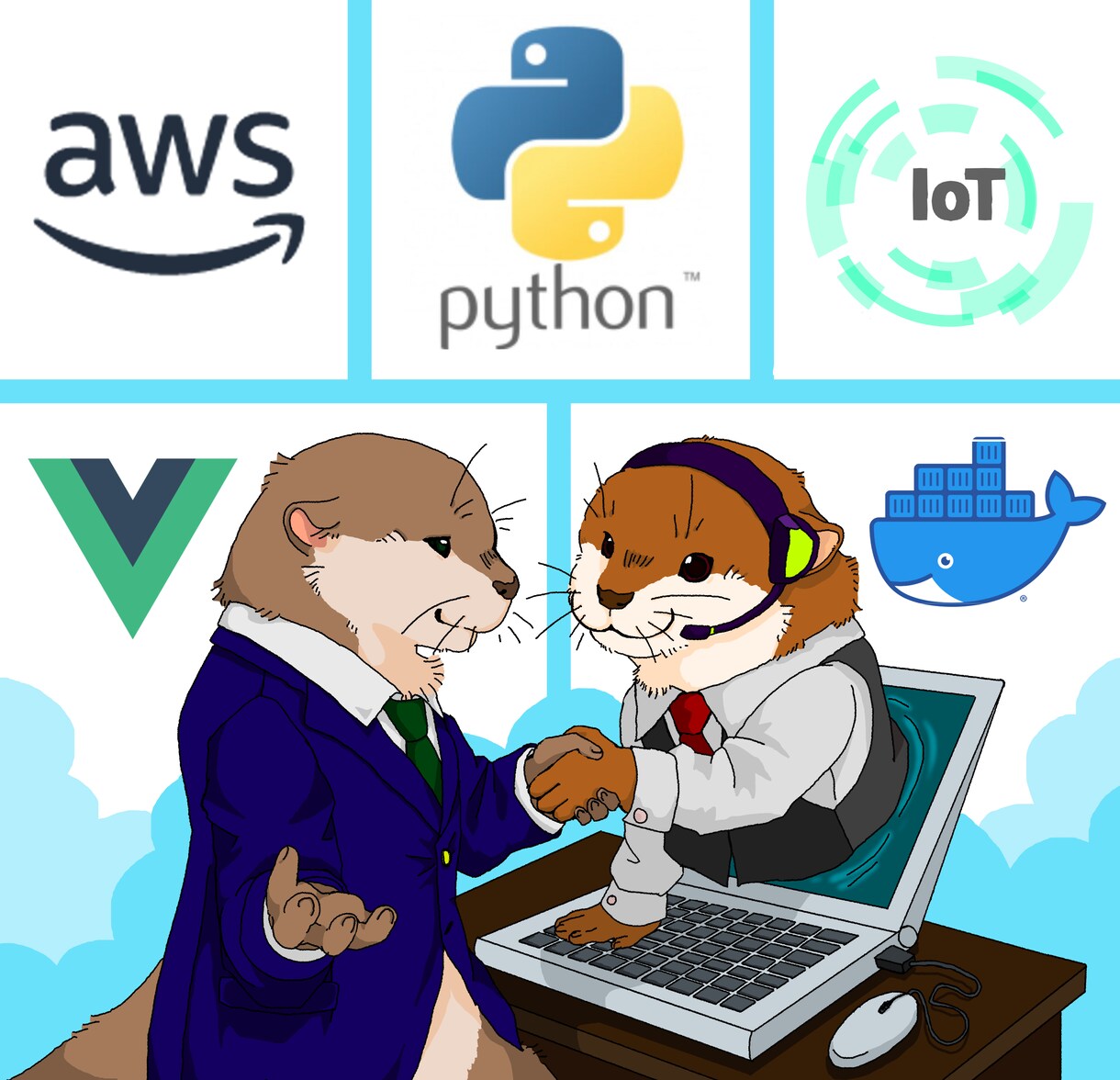 日本最先端技術者がS/Wでビジネス課題を解決します python/AWS/vue/Docker/DB/IoT開発 イメージ1