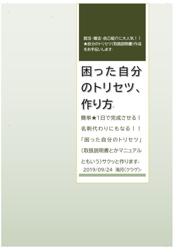 困った自分のトリセツ（取説）作成ツールを販売します 名刺代わりにもなる！人気・話題の自分のトリセツ（取扱説明書） イメージ1