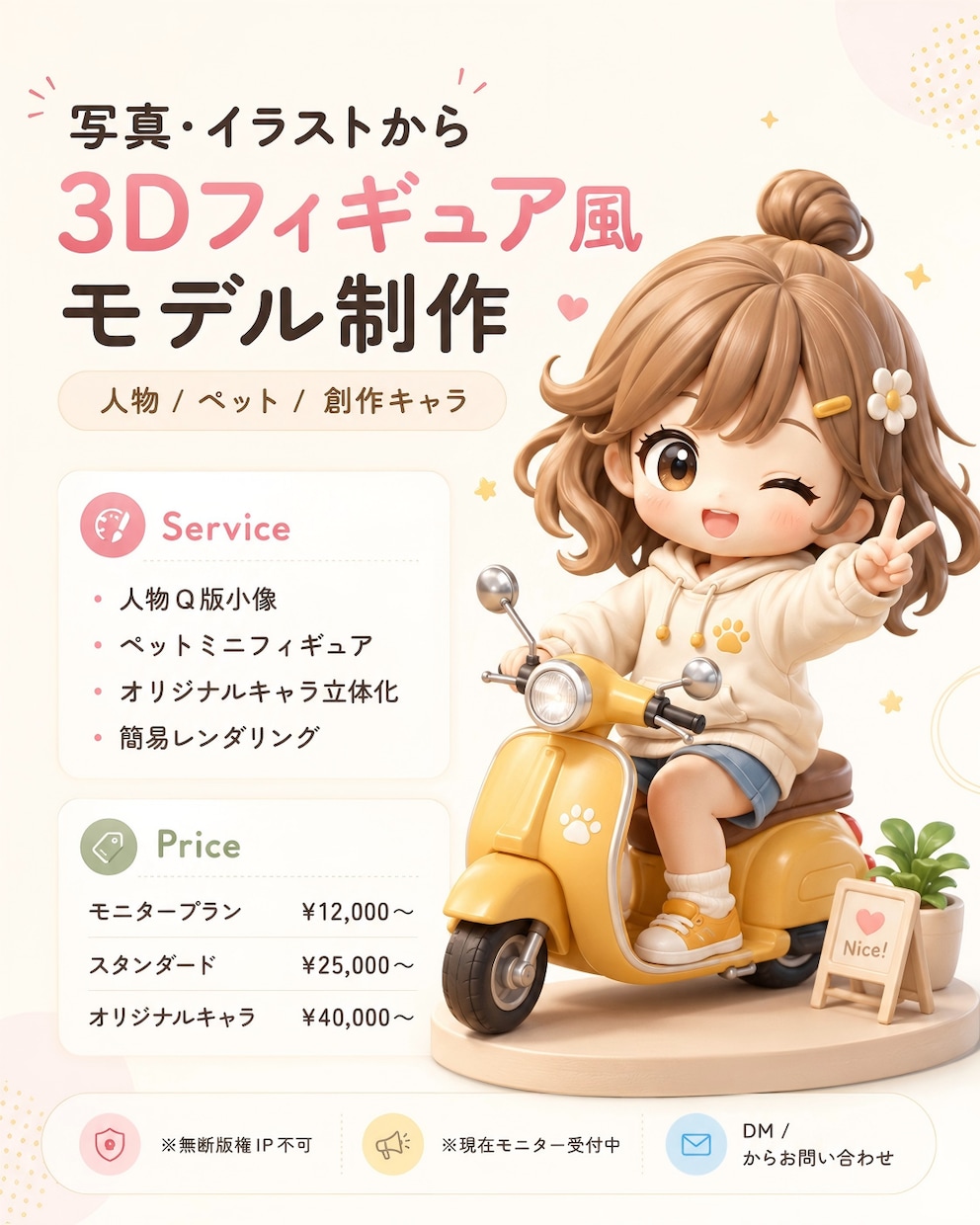 フィギュア・3Dプリンター用データ作成ます イラストの立体化・3Dプリンター用データ作成。 イメージ1