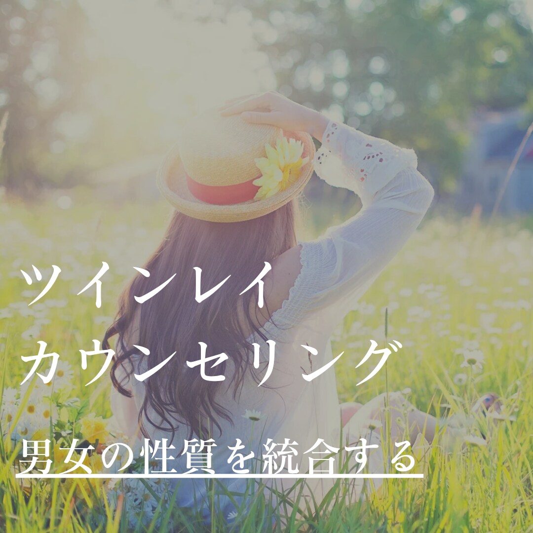 ツインレイカウンセリング　自己統合のサポートします 統合前に内面の『男女の性質のブロック』を外す必要があります イメージ1