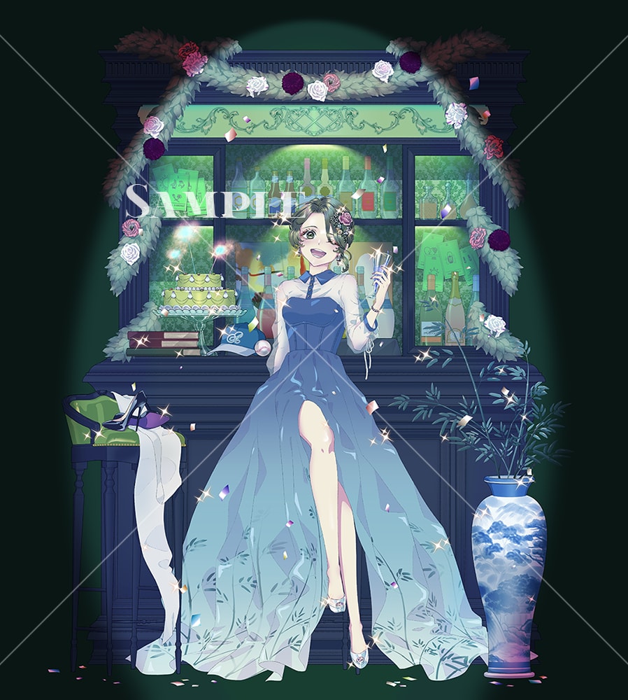 目を引くキラキラしたキャライラスト作成いたします 目を引く色使いと繊細なキャラクターや小物の描写が得意です イメージ2