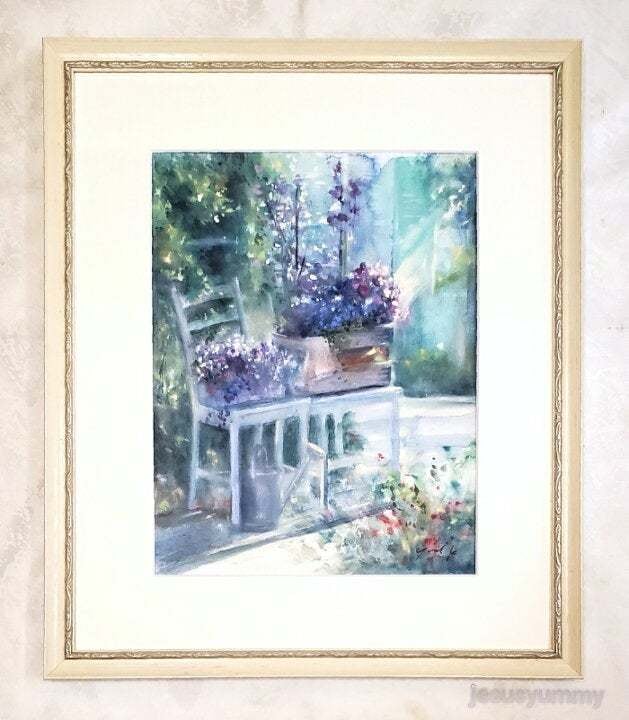 水彩/パステルで優しい色彩の絵画作品を制作します サイズ:F6/額付/挿絵/表紙絵/商用利用/贈答用 イメージ3
