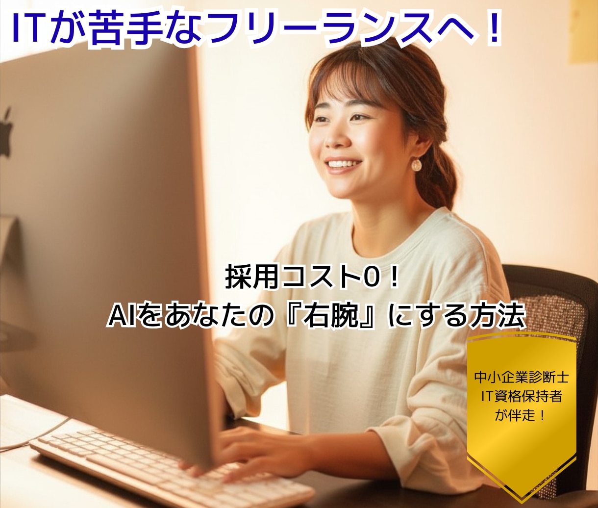 人手不足の一人親方へ！生成AIで業務を効率化します 採用コスト０！経営とITのプロがあなたの右腕を作ります イメージ1
