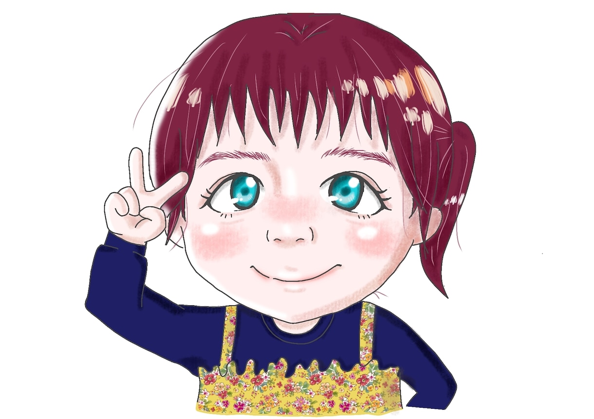 似顔絵描きます デジタル似顔絵　子供やカップル似顔絵、広告用似顔絵など イメージ1