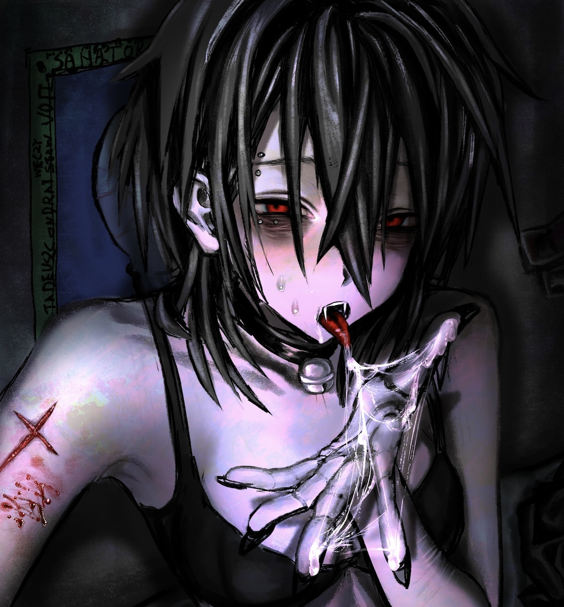 ダークで病み可愛いイラスト制作します ダークで病み可愛いあなただけのオリジナルイラストを制作します イメージ5
