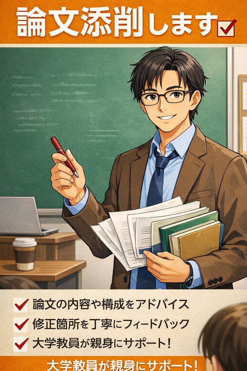 現役大学教員が論文添削します 専門的な論文添削と的確なアドバイス！ イメージ1