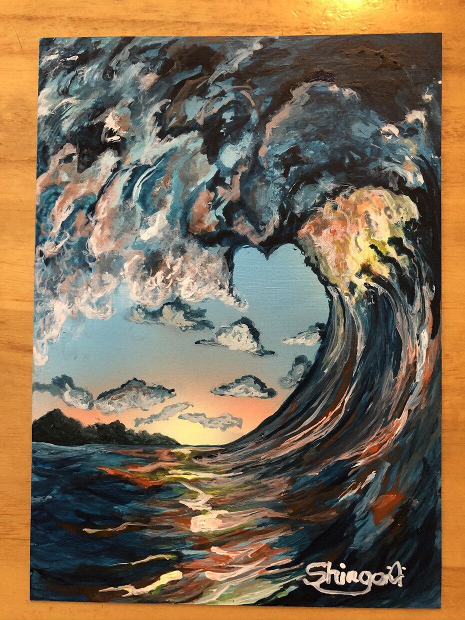 ハワイの風景画をアクリル絵の具で描きます ハワイの大自然をキャンバスいっぱいに表現しましょう イメージ8