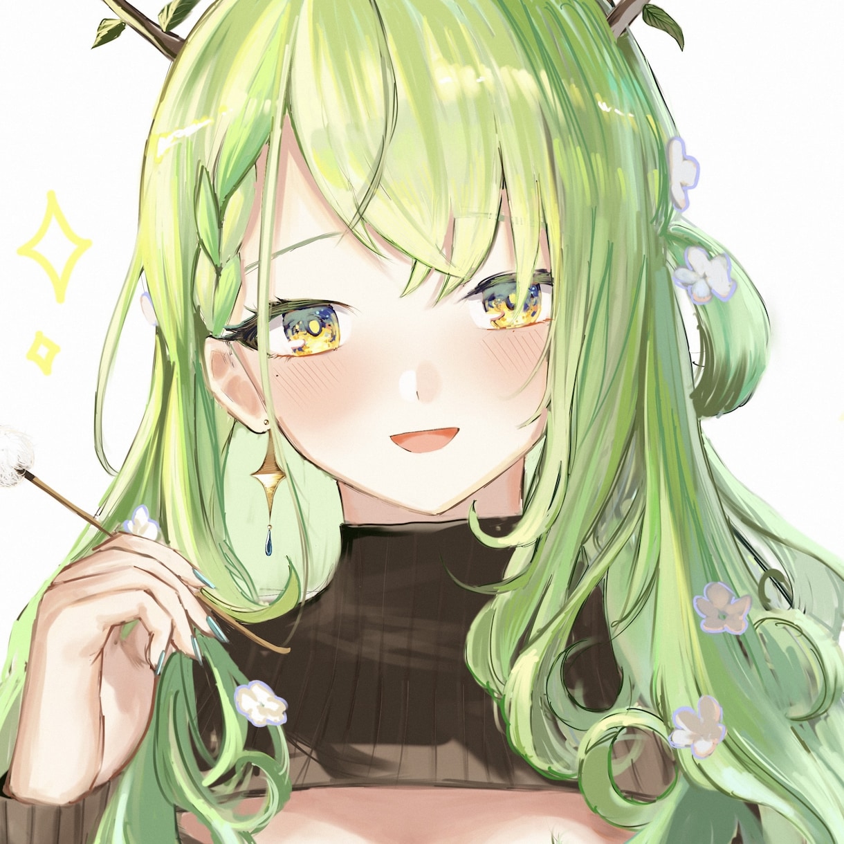 かわいいアニメ風アイコンを作成します キラキラした絵柄や鮮やかな色遣いのアイコンを制作します！ イメージ2