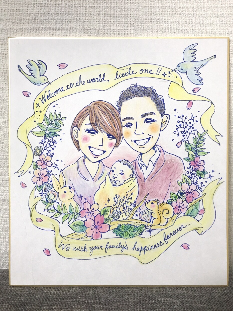 似顔絵、その他ご希望のウェルカムボード描きます 結婚式が近い方、プレゼントや感謝の気持ちを伝えたい方 イメージ2