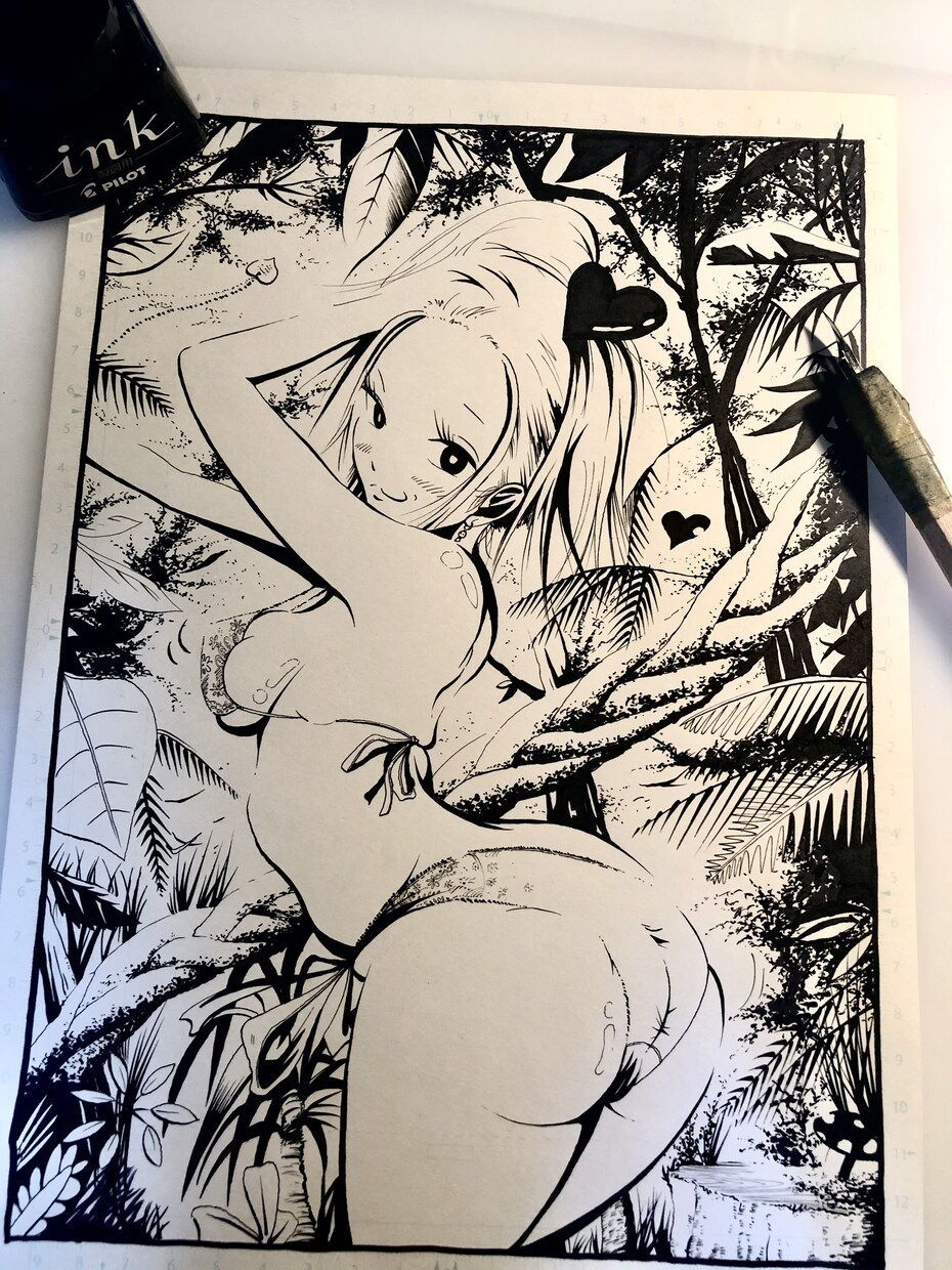 可愛い女の子・ヒロイン描かせていただきます 唯一無二のアナログ原稿にして原画を納品します！データ化あり！ イメージ6