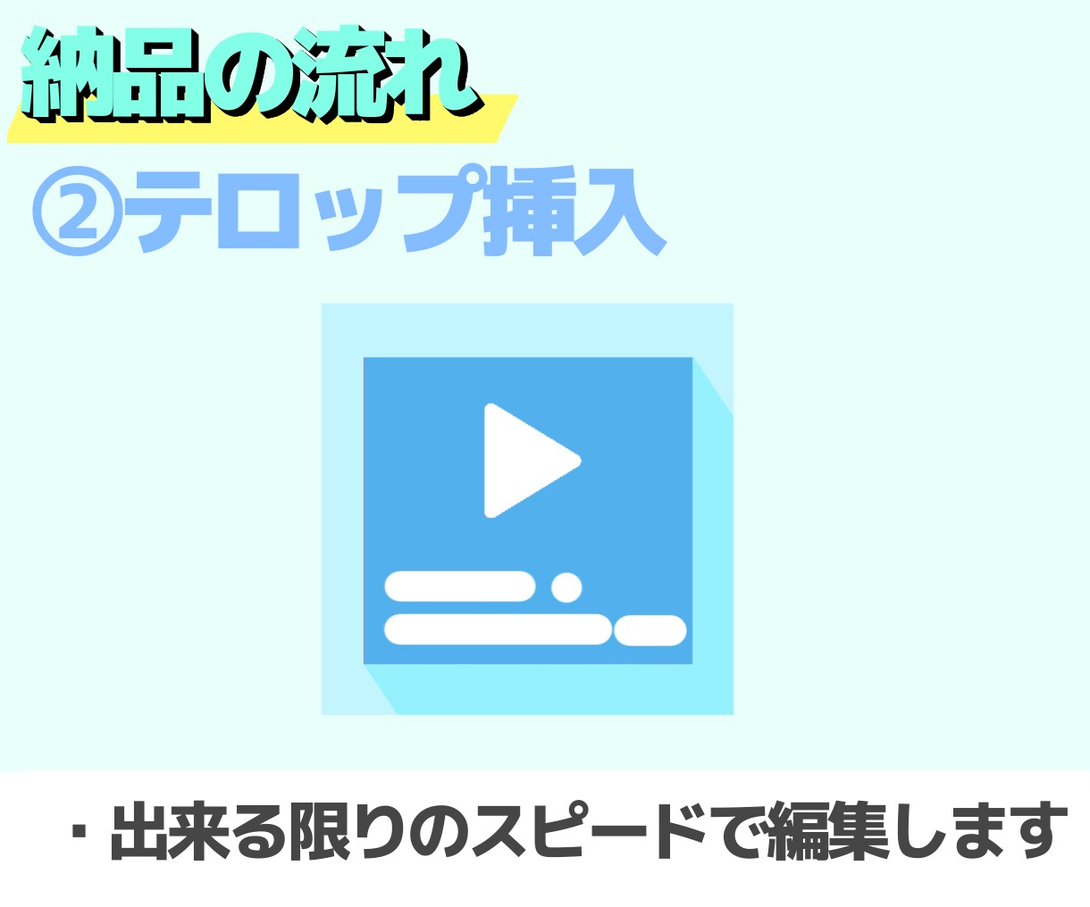 フルテロップに注力した編集代行をします ★実績が無いので値下げ交渉承ります！！★ イメージ4