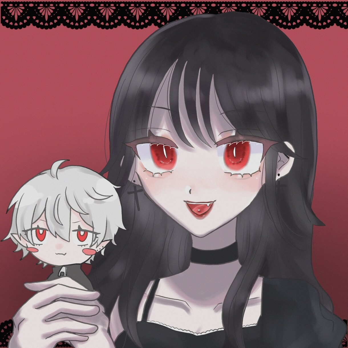 夢絵も可！可愛く目を惹くSNSアイコン描きます 最短1日！美少女やあなたの推しと一緒のあなただけのアイコン イメージ3