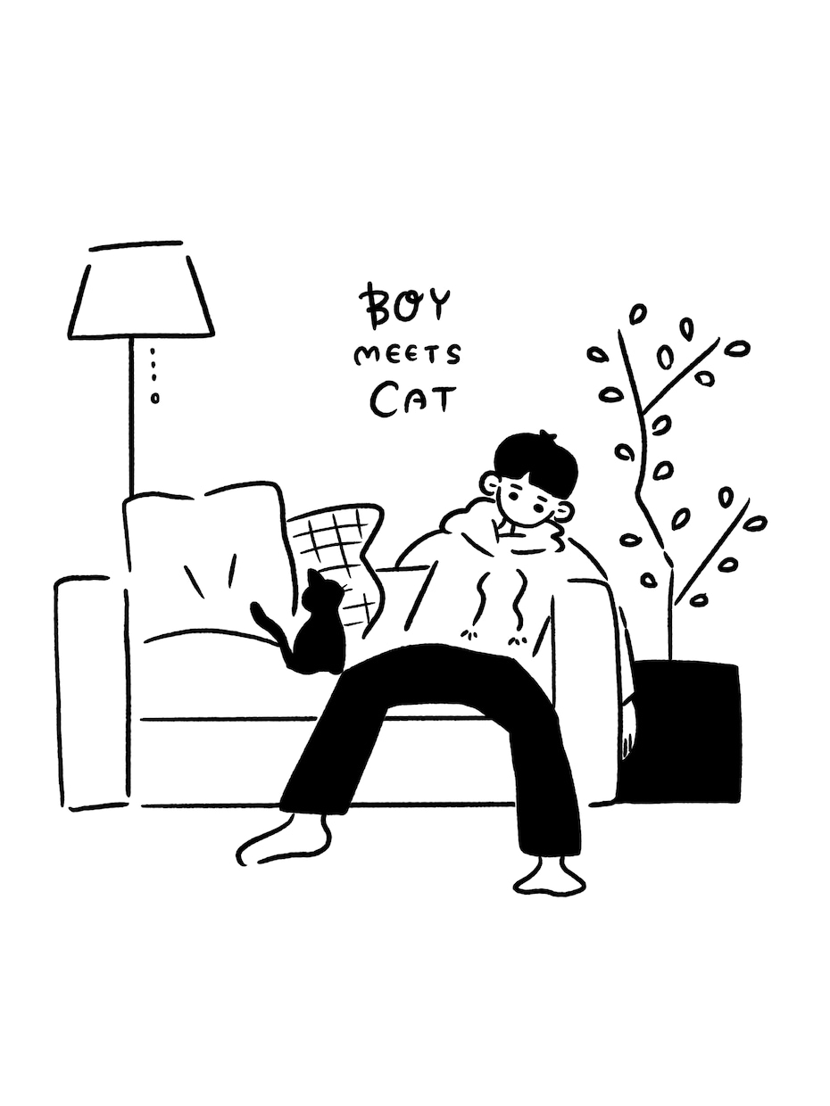 お洒落で韓国風な線画のイラストお描きします シンプルな線画で画面を一気にお洒落に演出いたします。 イメージ1