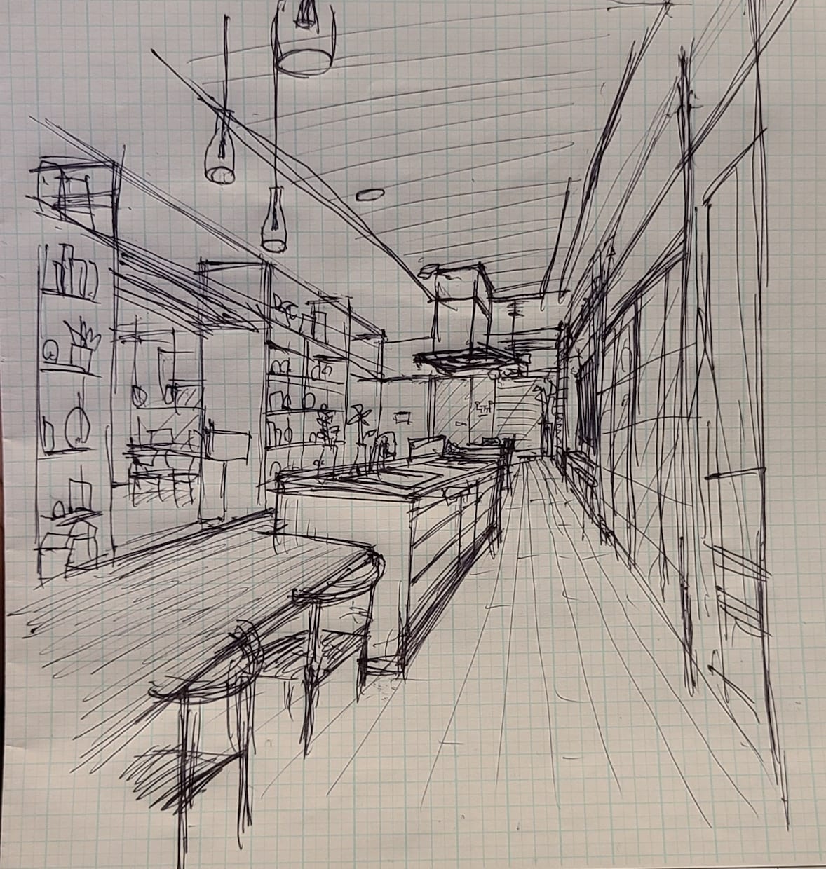 手描きの内観パース作成します 「味を大事にする手法」で描く、おしゃれな内観パース イメージ3