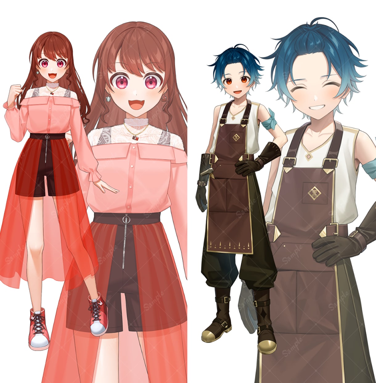 VTuber･TRPG･ゲームなどの立ち絵描きます 細部まで丁寧で細かな作画が持ち味です イメージ3