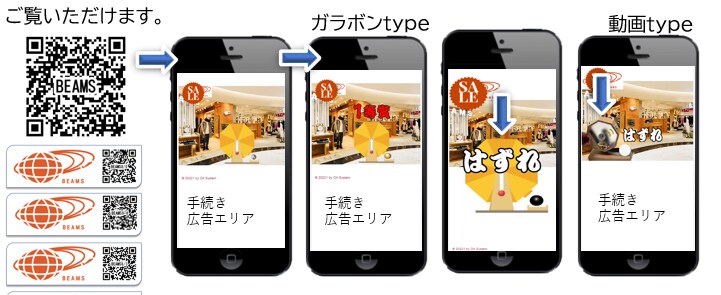 その場で当たる!!　「抽選サービス」販売します QRコードを読み込むと自動抽選が始まる「特許出願」のサービス イメージ1