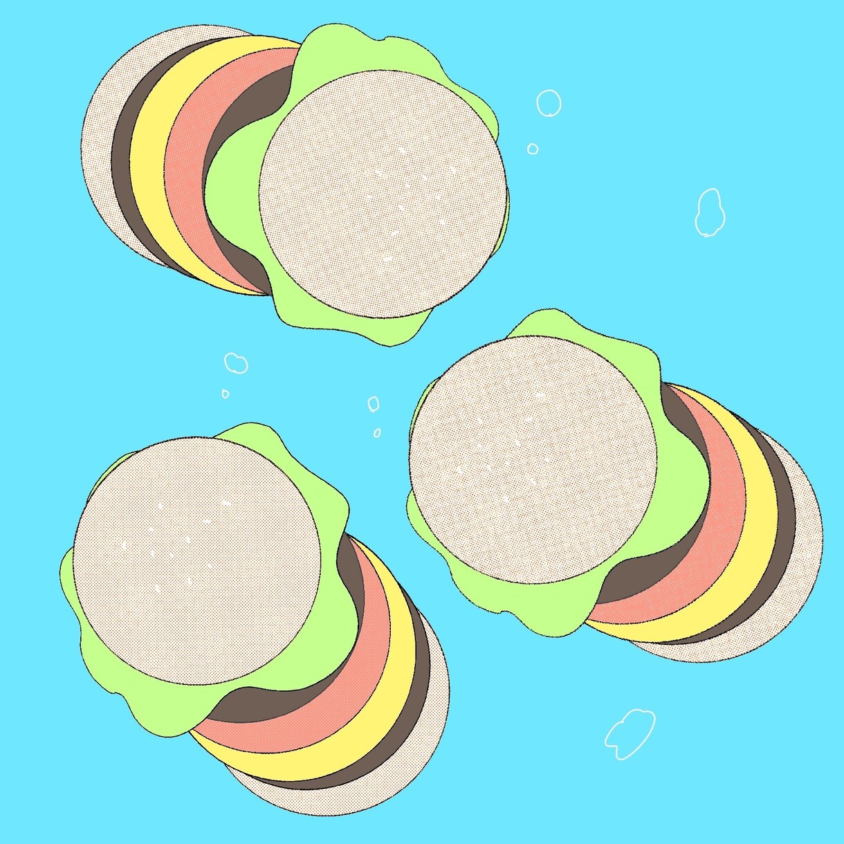 ポップなイラストをかきます ちょっとヘンテコでカラフルなイラストを描くのが好きです。 イメージ7