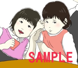 写真をそのままイラストに！似顔絵描きます 写真と同じ構図の似顔絵制作です。アイコンやプレゼントにも！ イメージ2