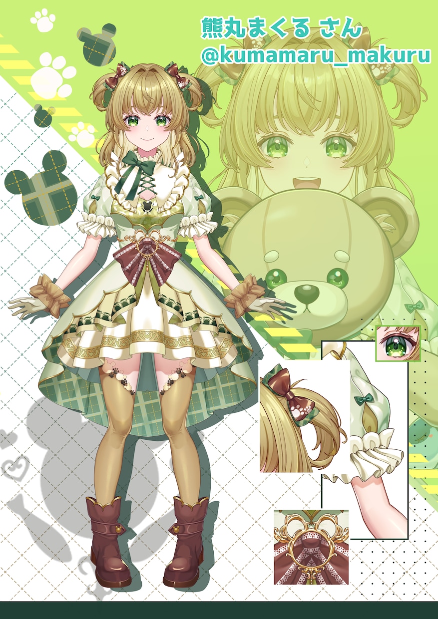 Vtuberキャラデザ＆パーツ分けモデル制作します 唯一無二なキャラクター作成のお手伝いをさせてください イメージ3