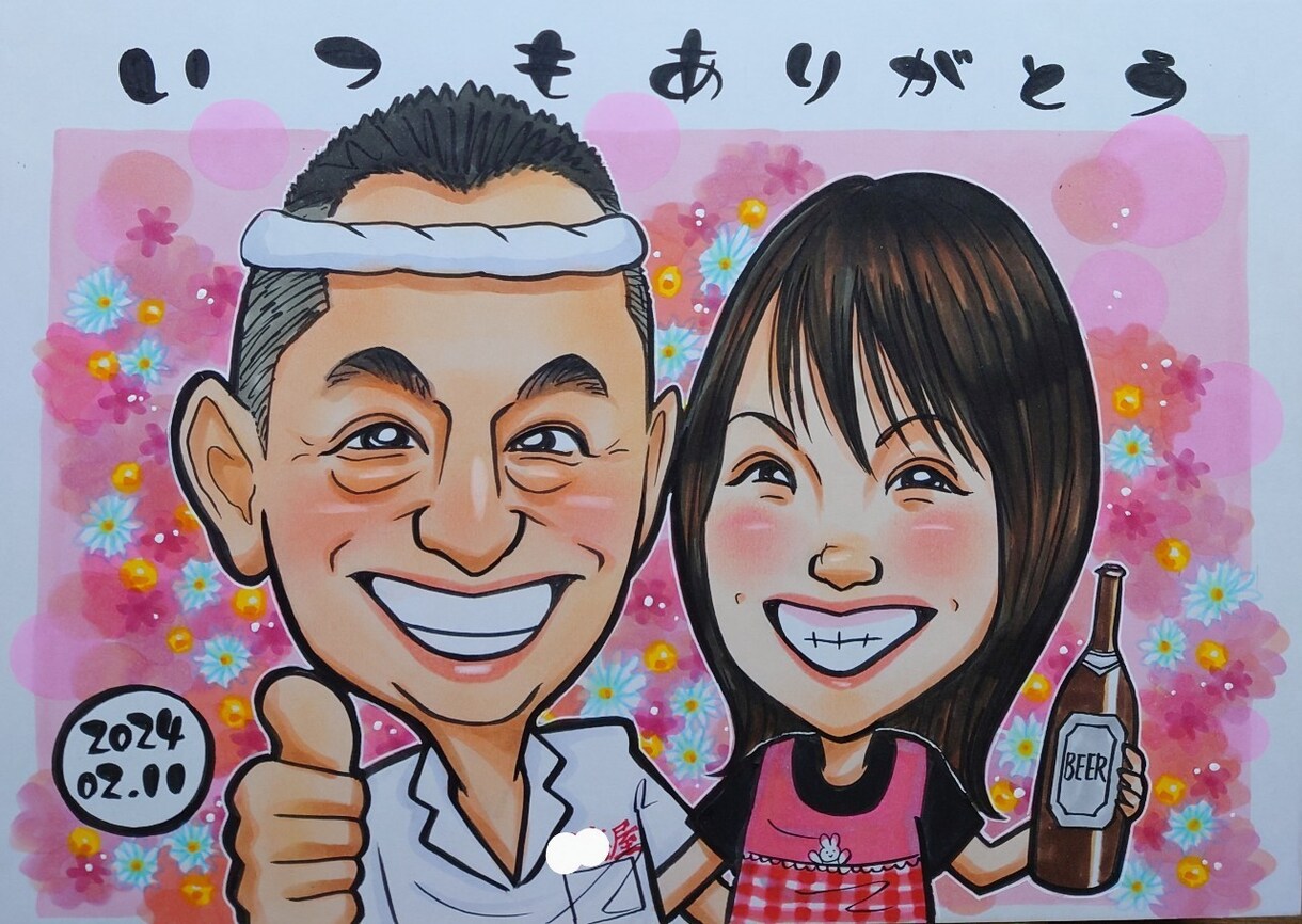 その場のみんなに笑顔があふれるような似顔絵描きます 下絵確認あり(^^)納得いく作品をお届けします。 イメージ7