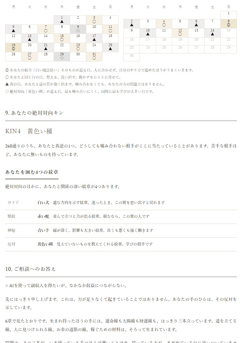 マヤ暦と手相で生まれ持った形とのズレを出します 仕事・人間関係・これからを両手7線とマヤ暦で イメージ6