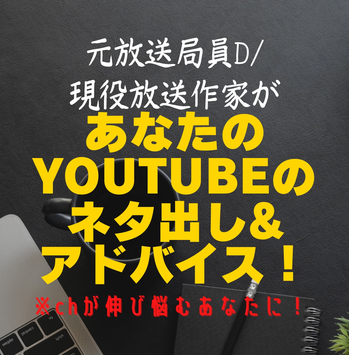 放送作家があなたのYouTubeにアドバイスします chが伸び悩んでいる、企画やネタ切れに困ったあなたの味方！ イメージ1