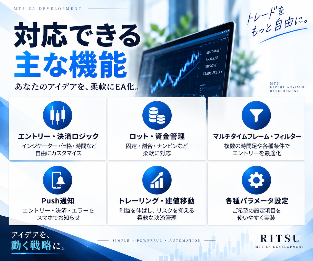 FX歴14年のトレーダーがMT5のEAを開発します あなたのトレードロジックを自動売買EAとして形にします イメージ2
