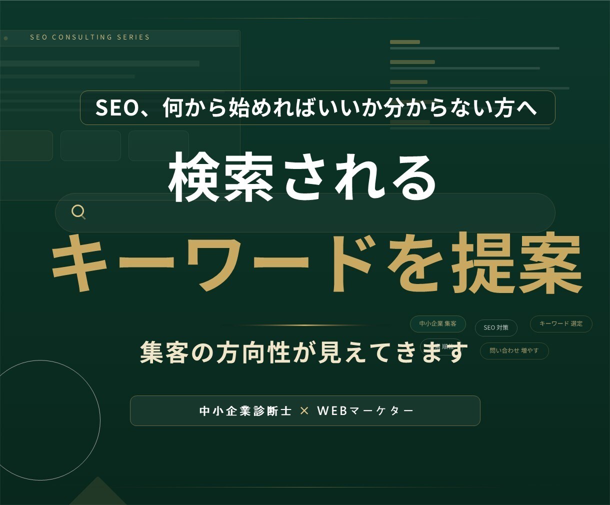 Googleで検索されるキーワードを提案します 見込み客が実際に検索する可能性が高いキーワードをご提案します イメージ1