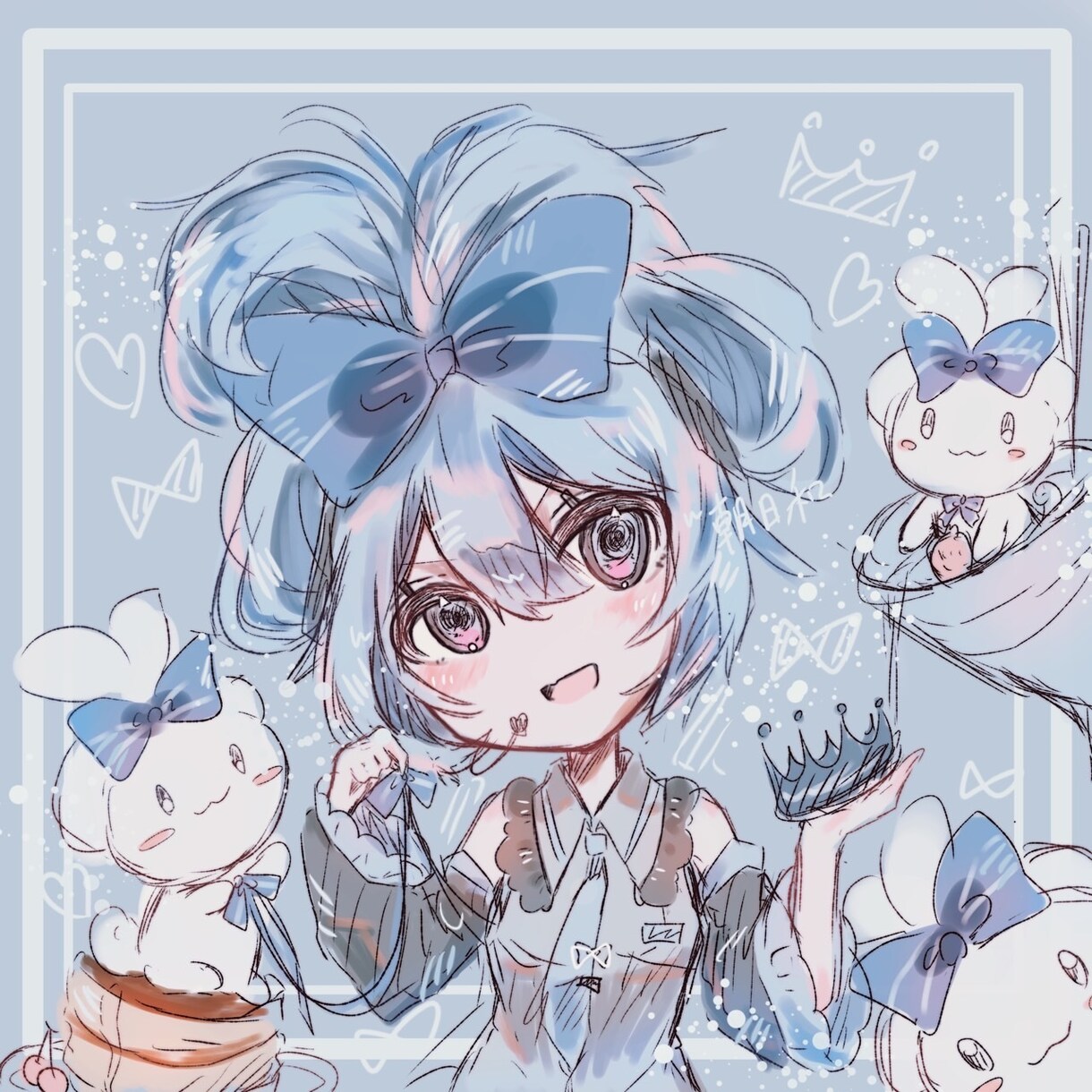 女の子のイラストを描きます ふわふわキラキラとした絵柄でキャラクターイラスト全般承ります イメージ7