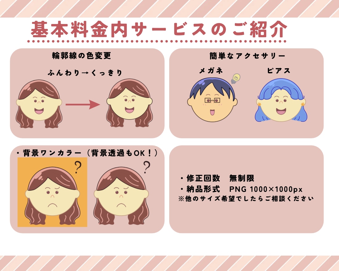 SNS・ブログなどに使える丸顔表情違い5点描きます 【先着5名様限定価格！】投稿や吹き出しに使える便利なアイコン イメージ6