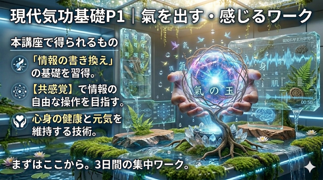 密教・認知科学を融合した現代気功をお伝えします 僧侶の知見と認知科学が導く、人生と環境の書き換え技術。 イメージ1