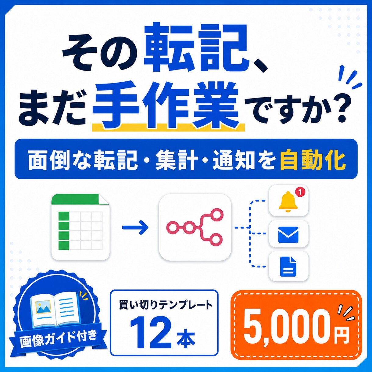 n8nで面倒な転記・集計・通知を自動化します 面倒な事務作業を減らして、売上を作る仕事へ イメージ1