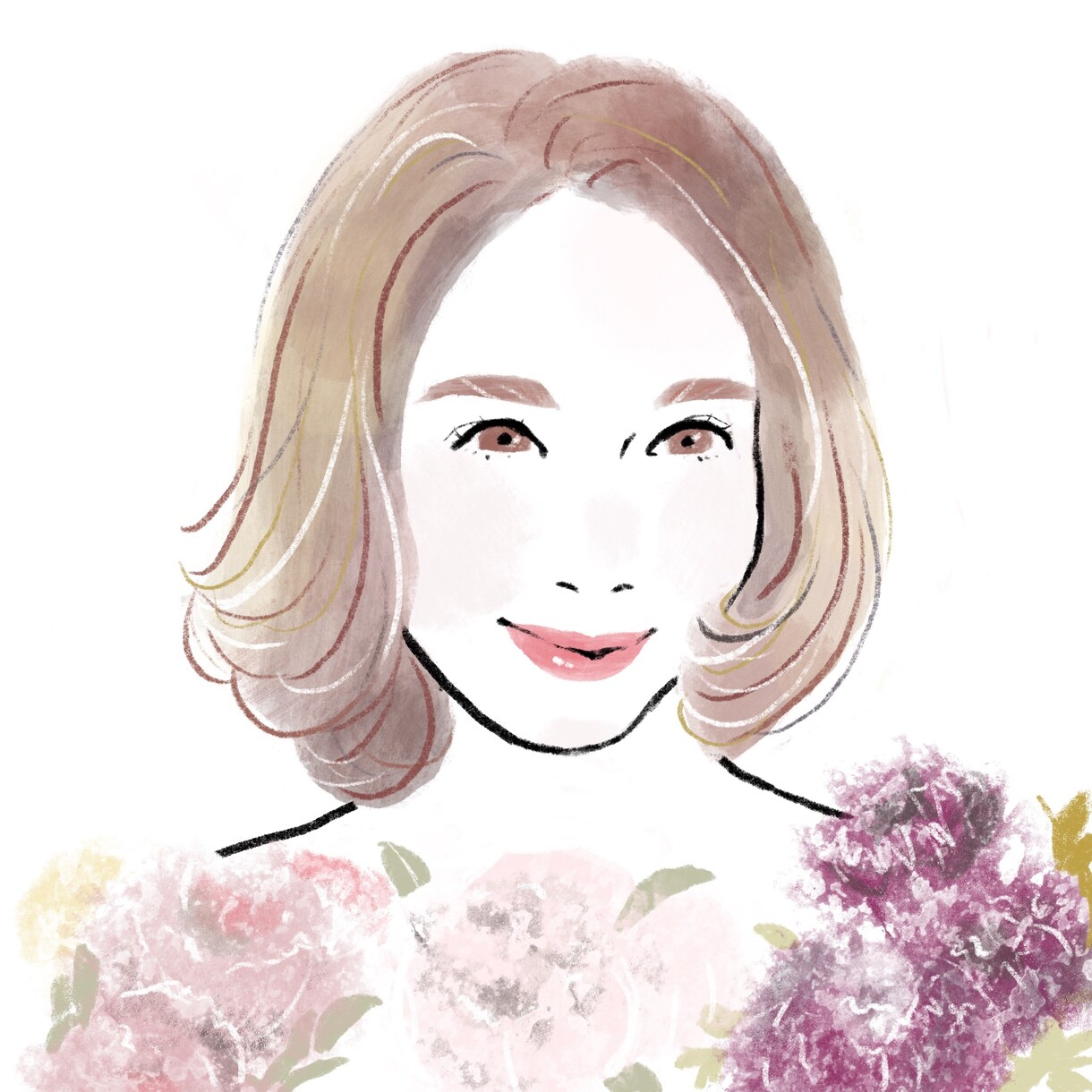 大人な•キレイめ似顔絵作成します お写真をもとにやわらかく上品な雰囲気の似顔絵をお描きします イメージ5