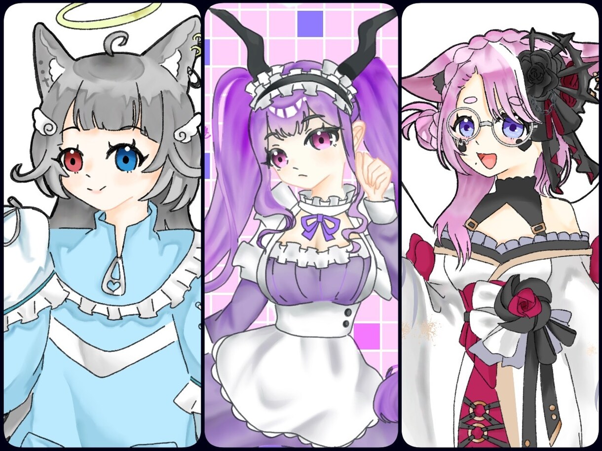 格安！ポップで愛らしい女の子描きます 鮮やかで可愛いイラストをご希望の方に思い描く形で提供します イメージ1