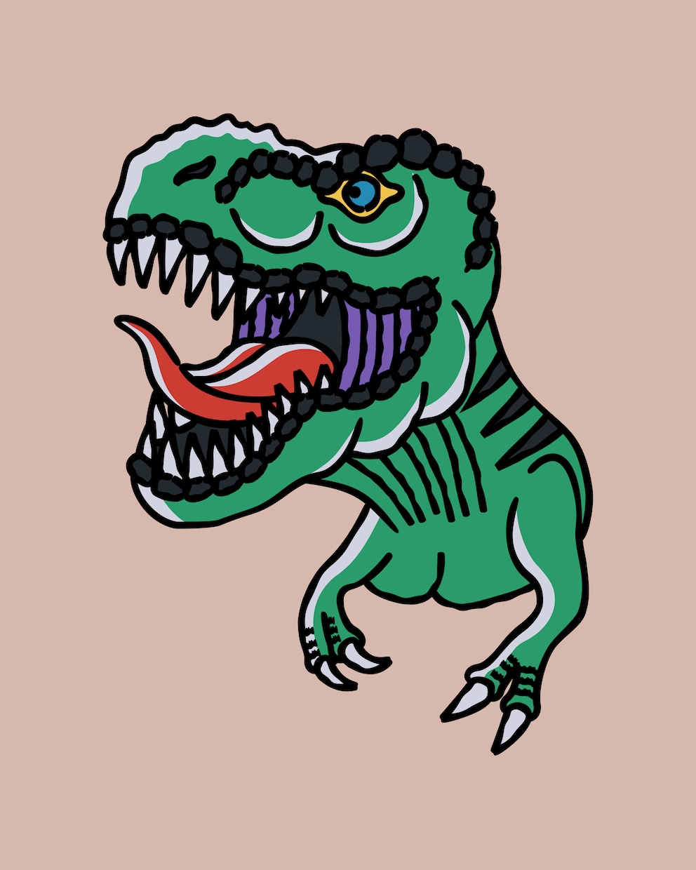 ストリート調デザインのイラスト・ロゴ作成します キャッチーでカラフル！格好良くてかつ少し抜けた雰囲気！ イメージ8