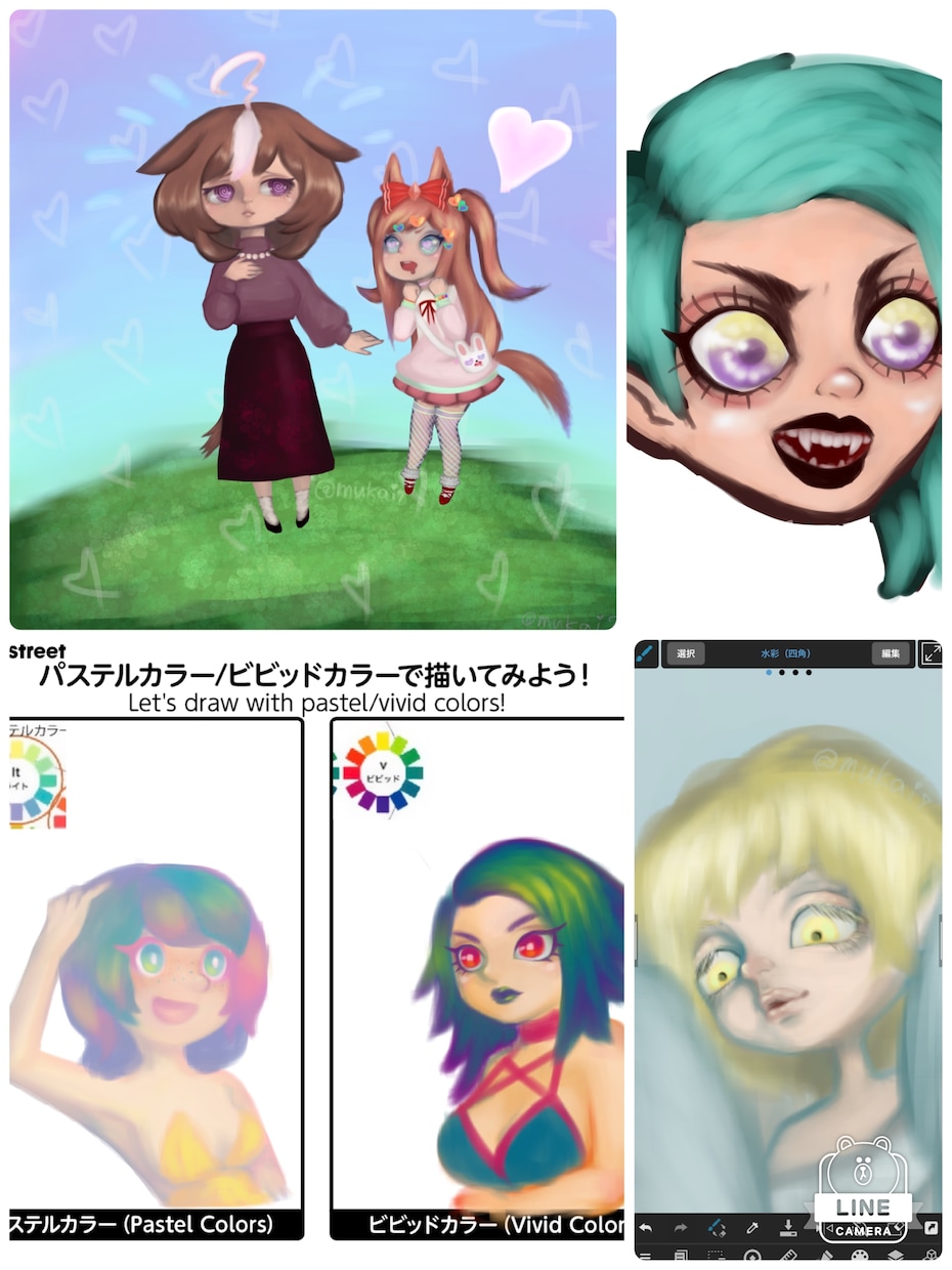 SNSなどのアイコンイラスト作成をします 色使い濃いめなイラストでイメージキャラクターはいかがですか？ イメージ1