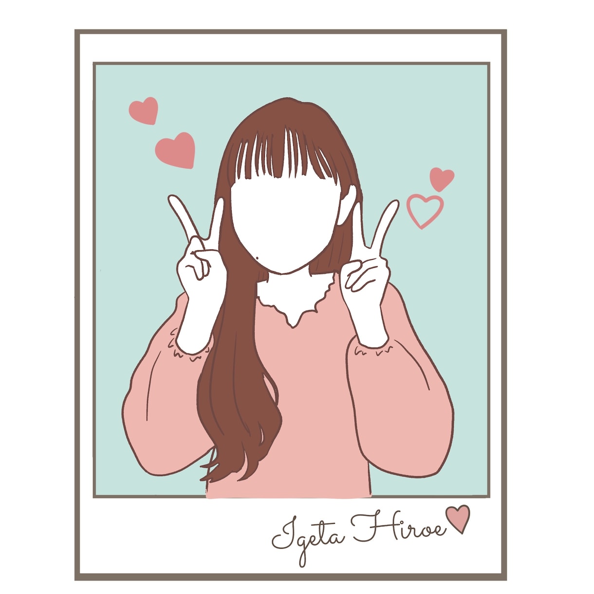 お写真をお洒落なカラーシルエットにします お気に入りのポーズで可愛いシルエットイラストを♡ イメージ3