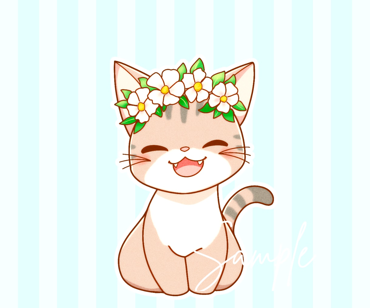 ゆるくてかわいい！猫ちゃんのイラストをお描きします アイコンやグッズにオススメ◎目を惹く可愛い猫のイラスト イメージ8